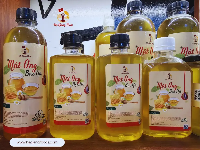 100% mật ong bạc hà nguyên chất
