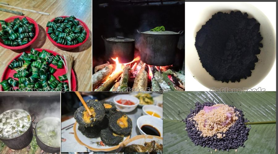 Bánh chưng đen là một nét đặc trưng truyền thống của dân tộc Tày ở Hà Giang.