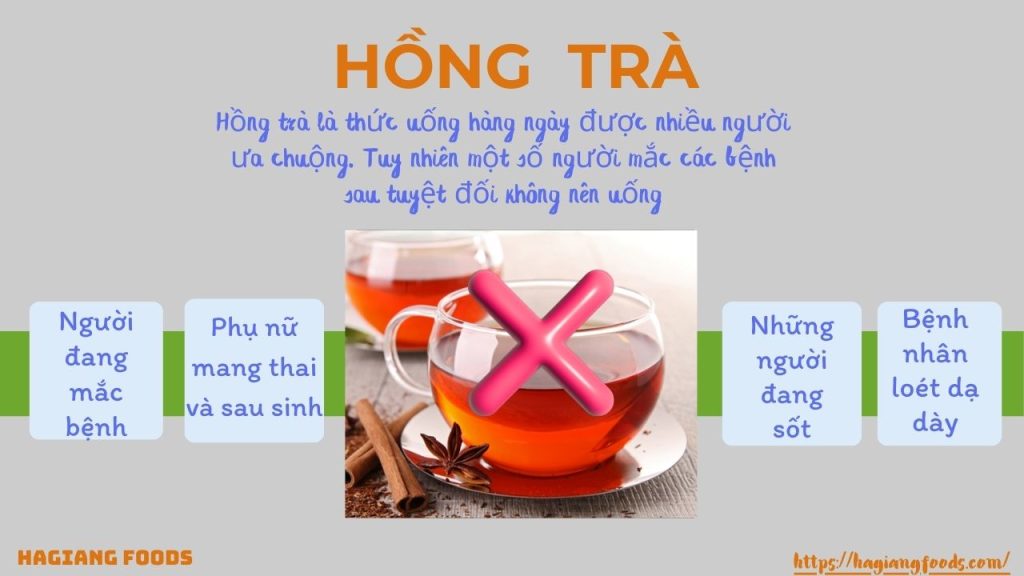 Hồng trà rất tốt cho những người khỏe mạnh, tuy nhiên một số người đang mắc bệnh không nên uống