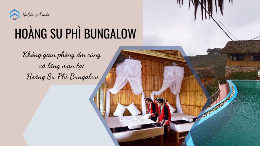 Không gian phòng ấm cúng và không kém phần lãng mạn tại Hoàng Su Phì Bungalow