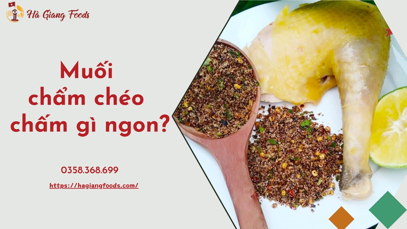 Muối chẩm chéo chấm gì ngon?