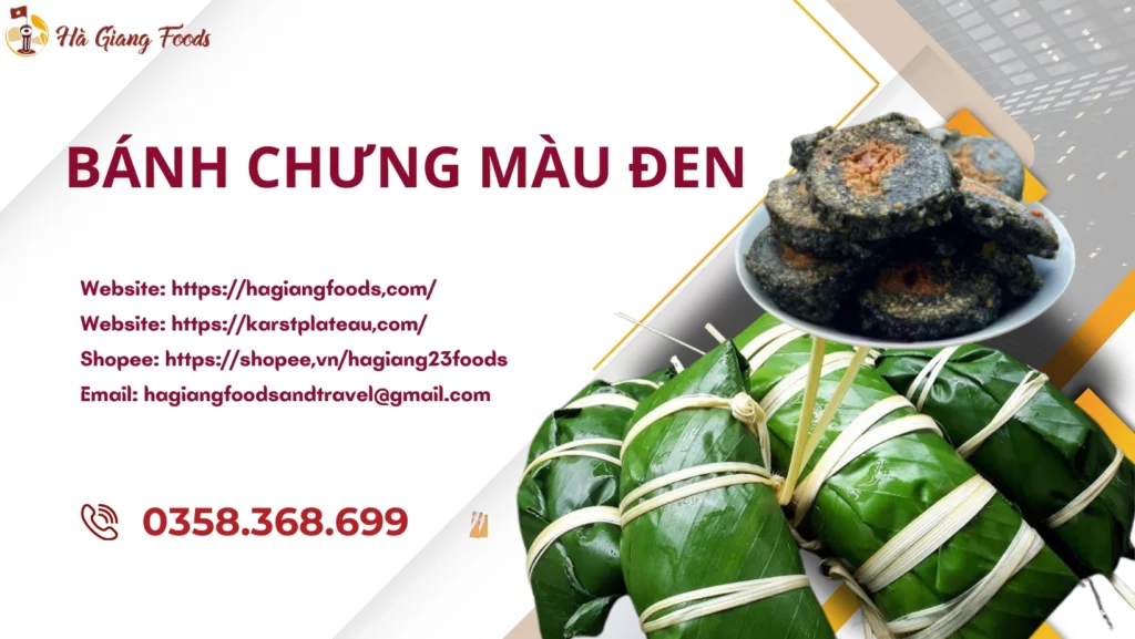 Bánh chưng màu đen độc đáo và lạ mắt